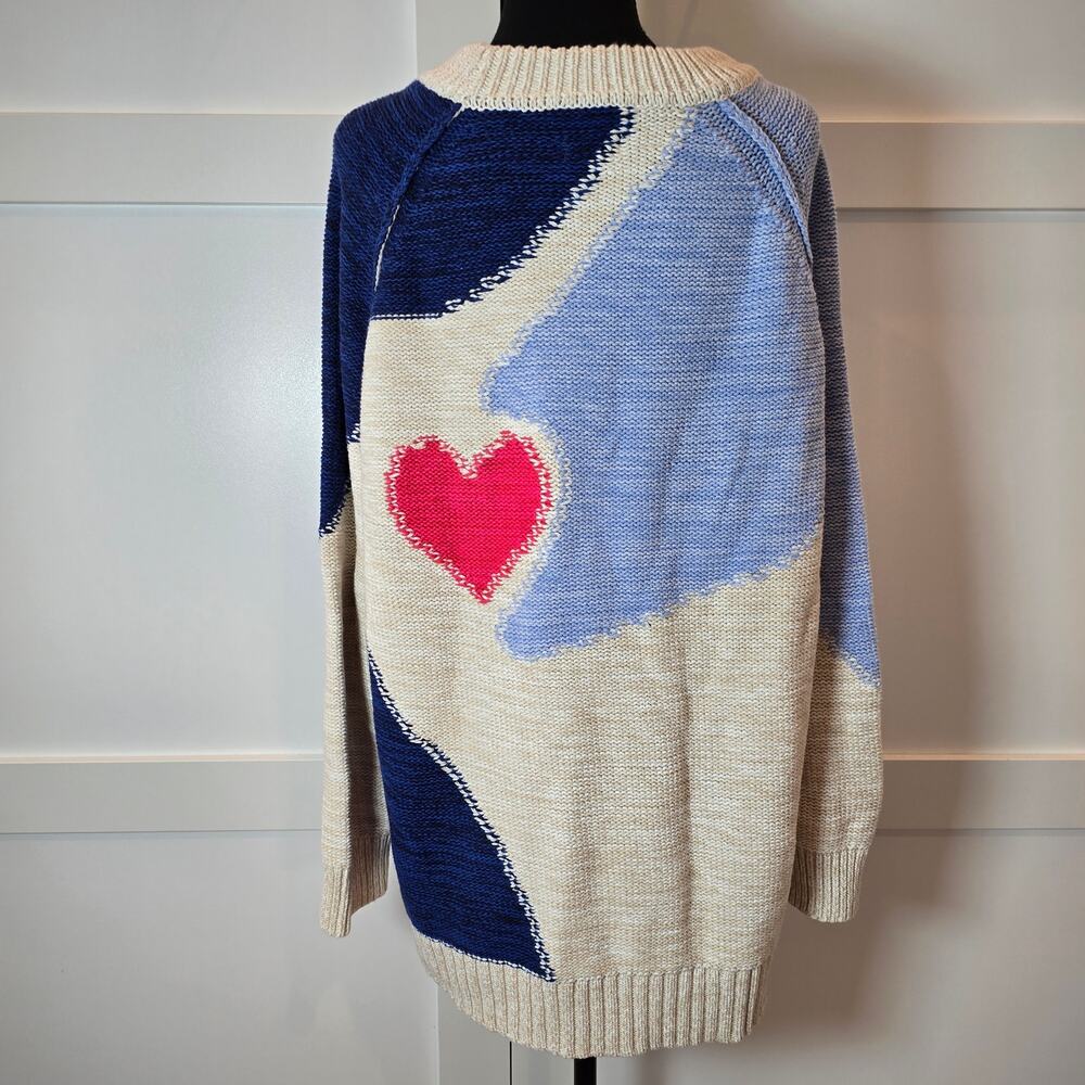NWT Anthropologie Pilcro Oversized Crew-Neck Cotton Sweater. Size M. Ret. $168 - Picture 5 of 12